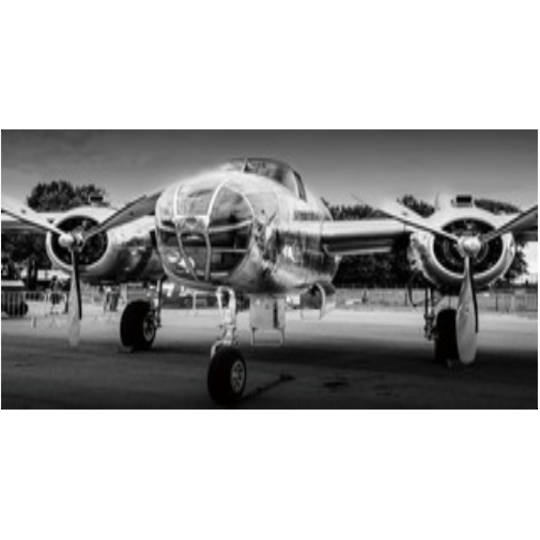 B25 Bomber Glass Art